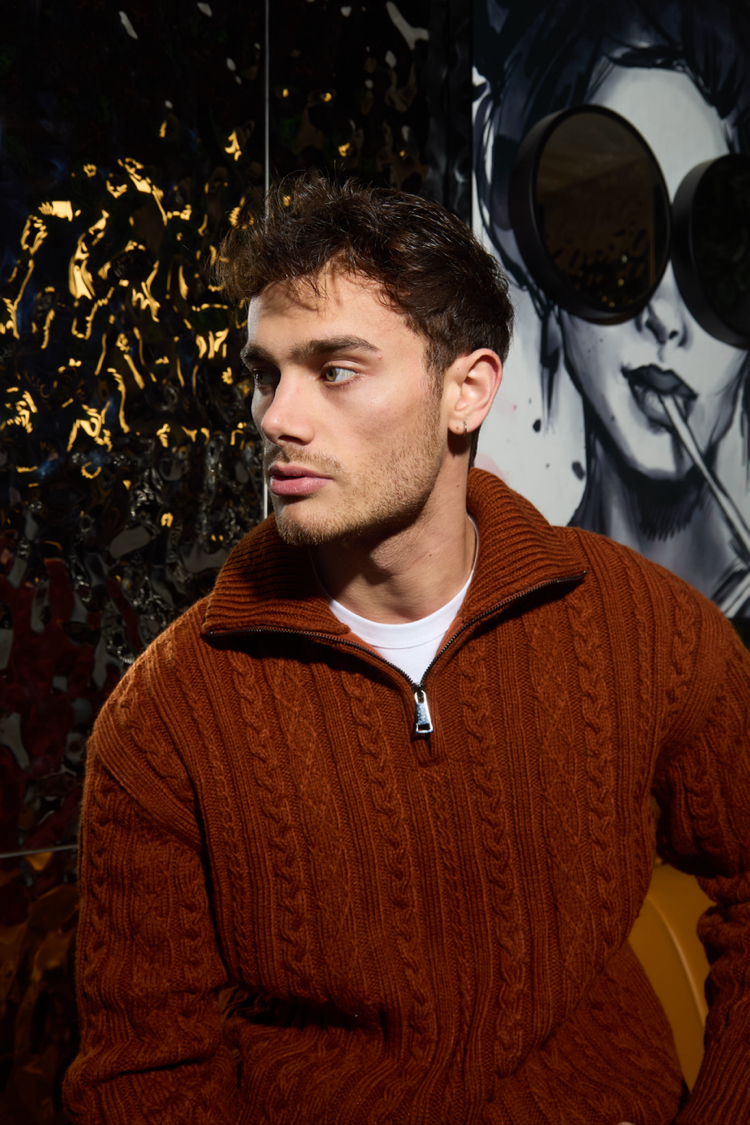 Moncler yarım fermuarlı triko
