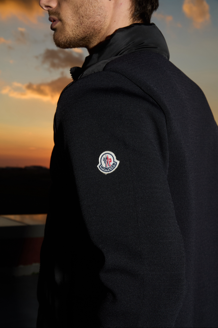 Moncler Çelik örme detaylı mont 
