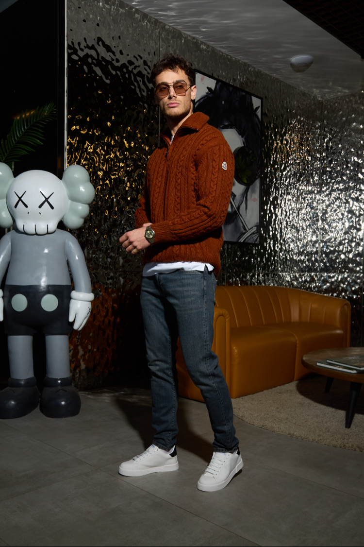 Moncler yarım fermuarlı triko