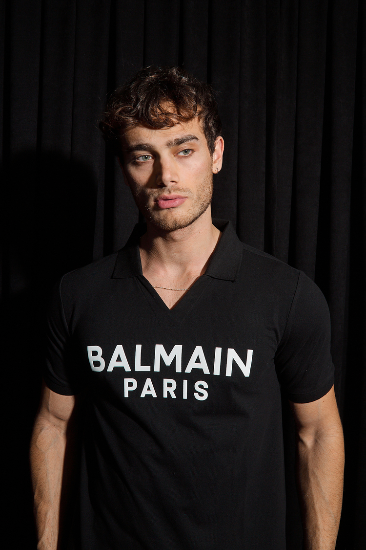 Balmain Yakalı T-Shırt