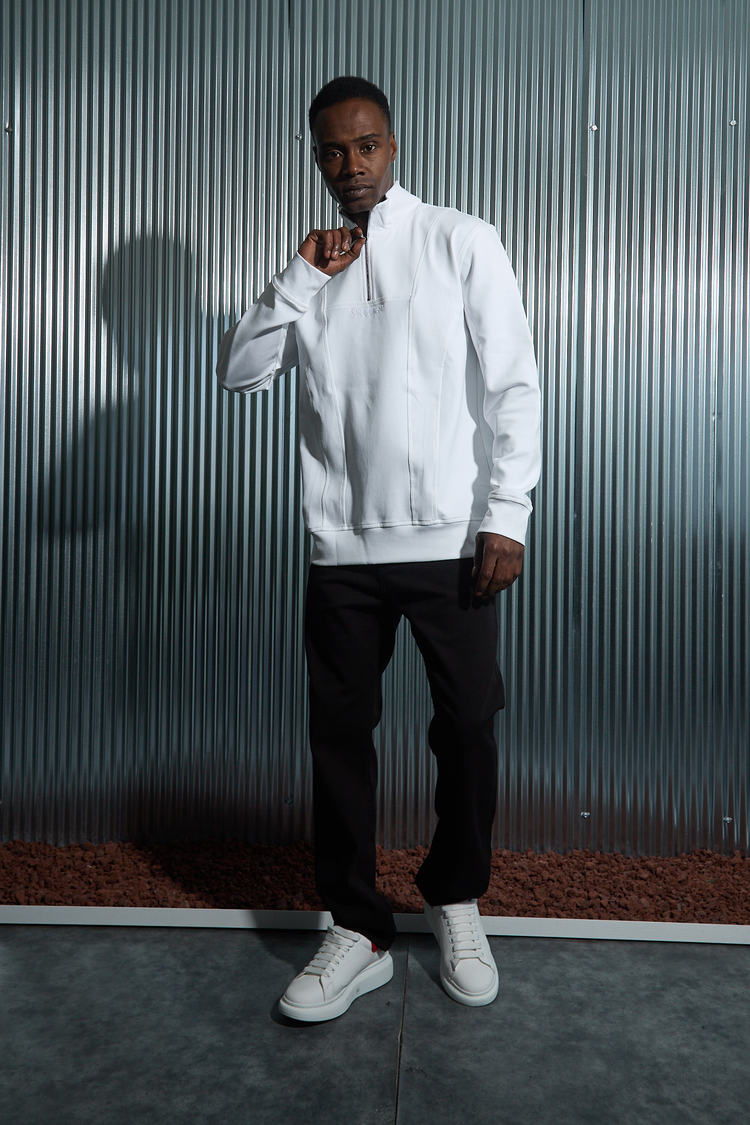 Saint Laurent Yarım Fermuarlı Swatshirt