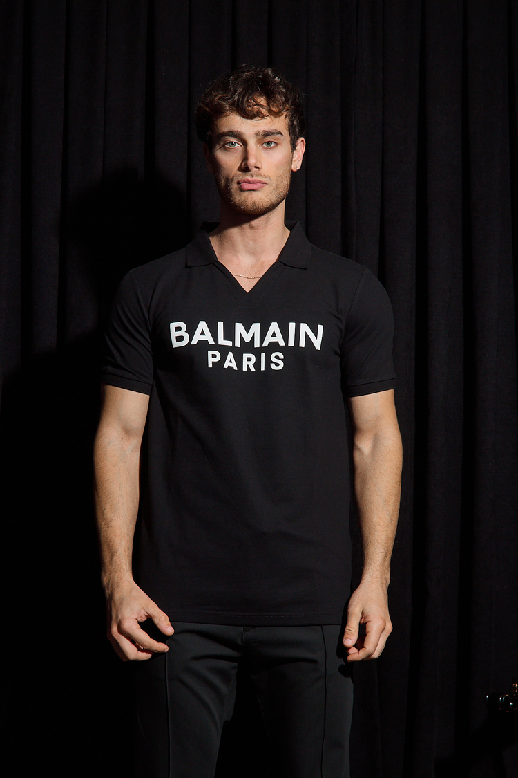 Balmain Yakalı T-Shırt