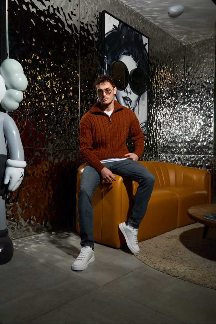Moncler yarım fermuarlı triko