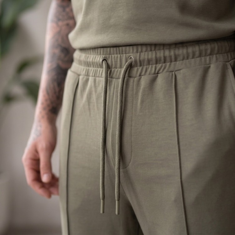 Haki Yeşil Oysho Erkek Takım — Oversize Rahat Alt-Üst Set