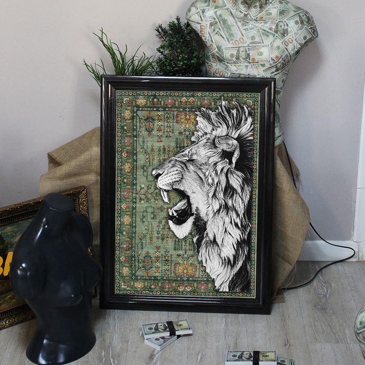 İran Halısı - Lion