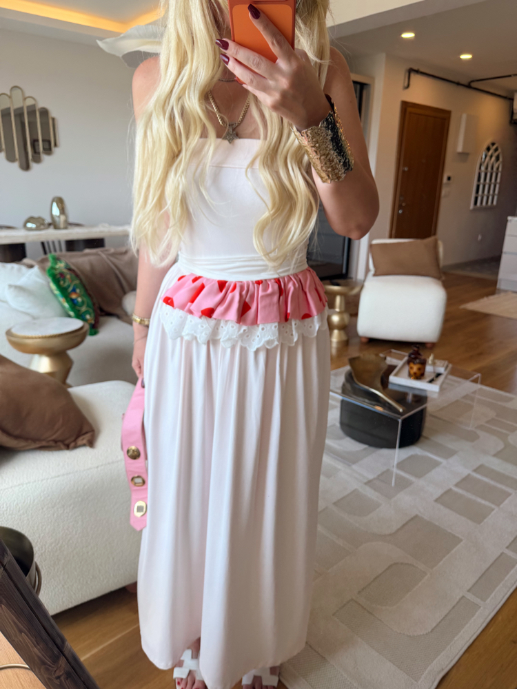 Fisto kemer detaylı elbise