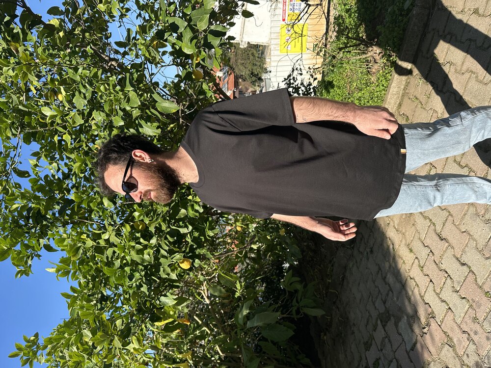 Siyah Basic Oversize Tişört 