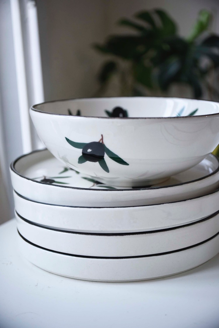 Zeytin Desenli Tabak Takımı 
