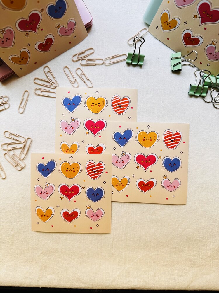 Kawaii Kalp Sticker