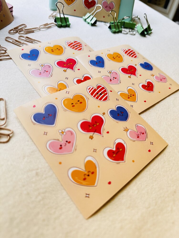 Kawaii Kalp Sticker