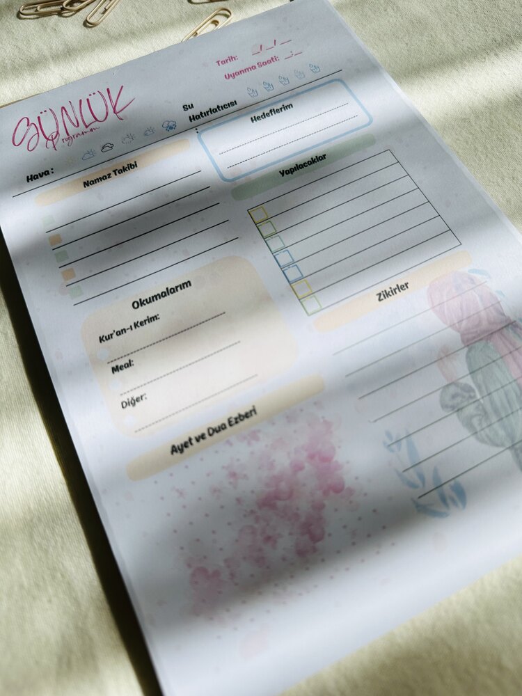Dini Planlayıcı Notepad