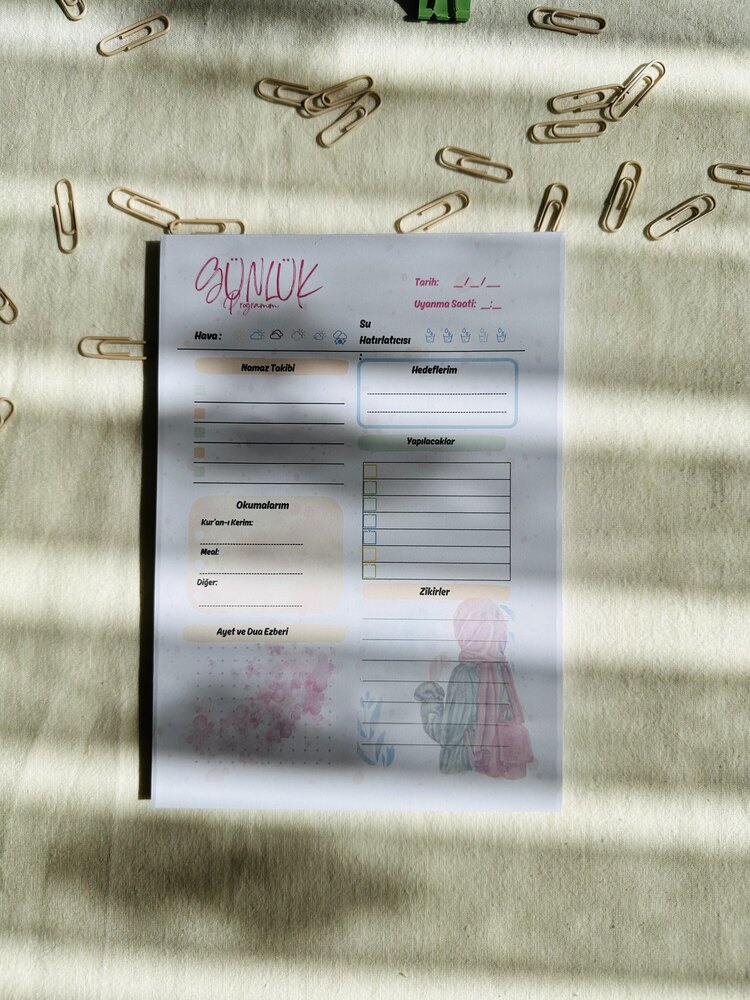 Dini Planlayıcı Notepad