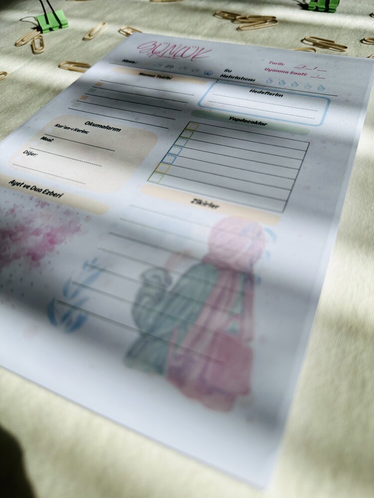 Dini Planlayıcı Notepad