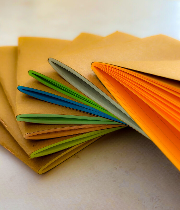 Renkli Kraft Kapak A6 Defter