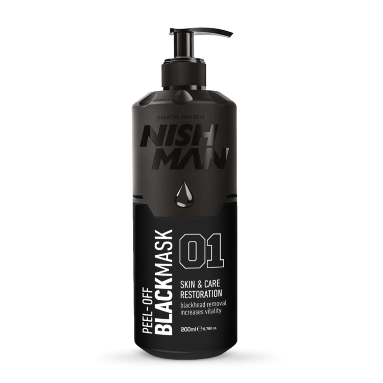 NISHMAN SOYULABİLİR SİYAH YÜZ MASKESİ 200 ML