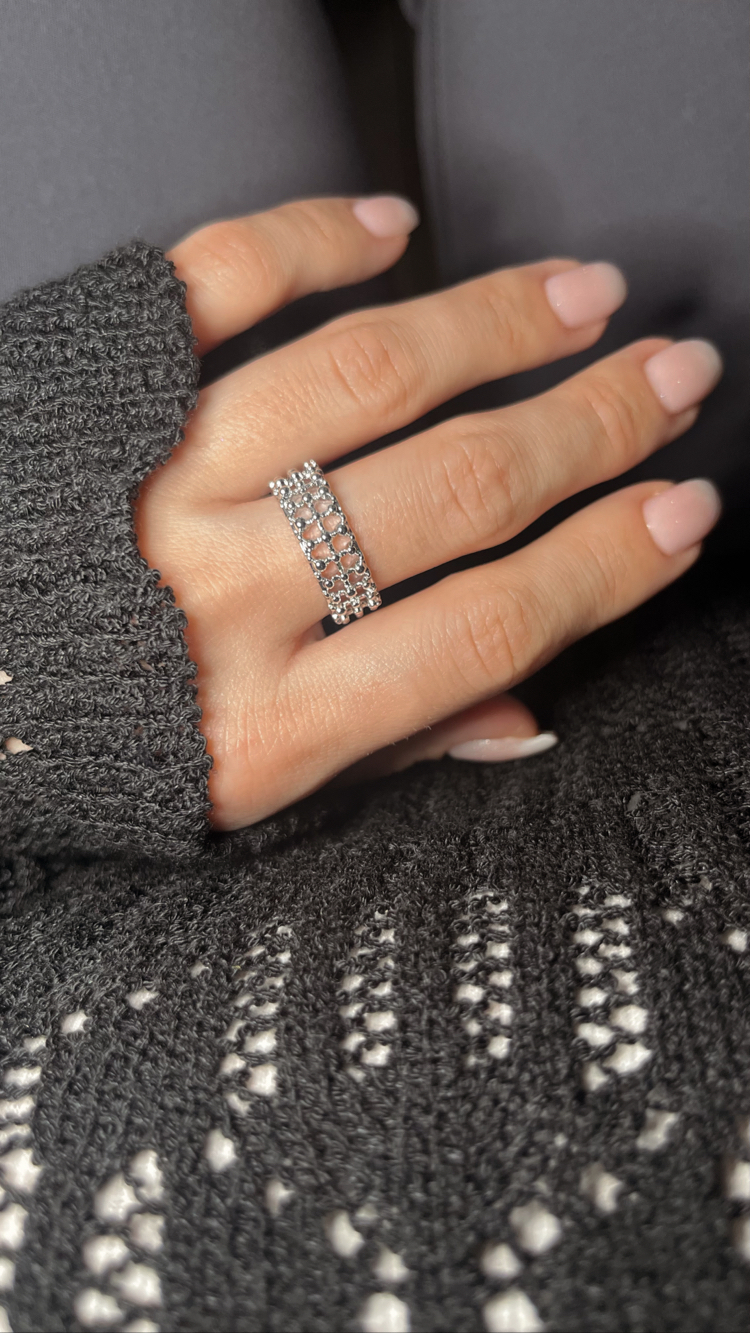 NuMu Jewelry | Lattice Silver Ring ✨