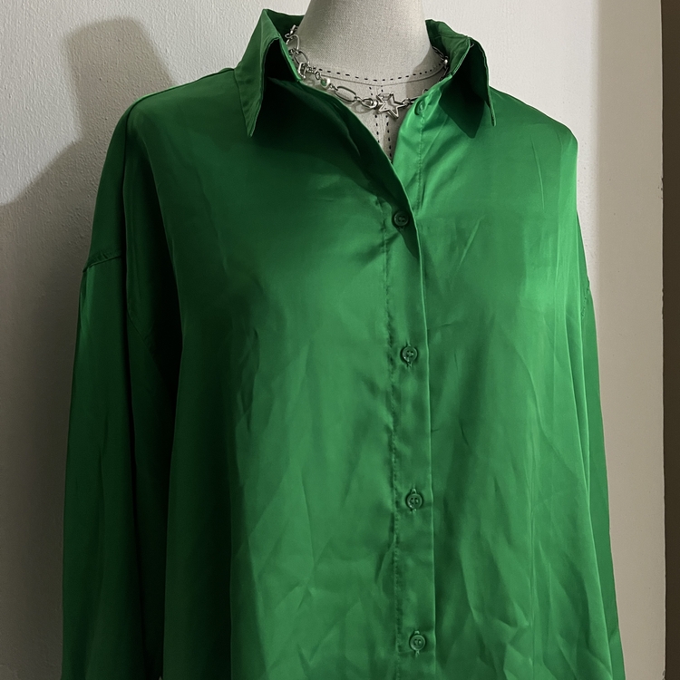 Green Silk Shirt 