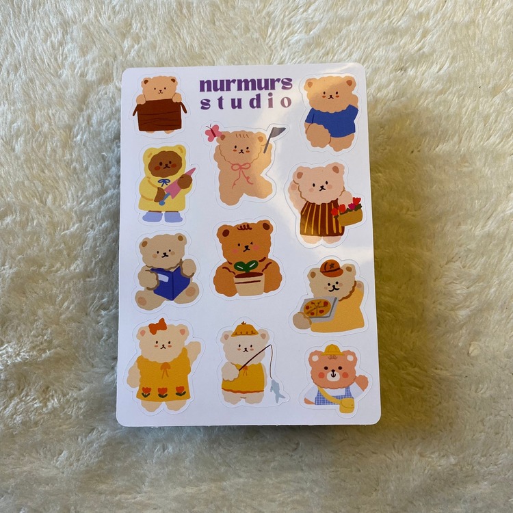 tatlı ayıcıklar sezonu sticker sayfası