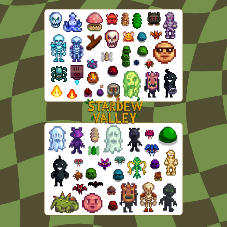 stardew valley Canavar Sticker seti 