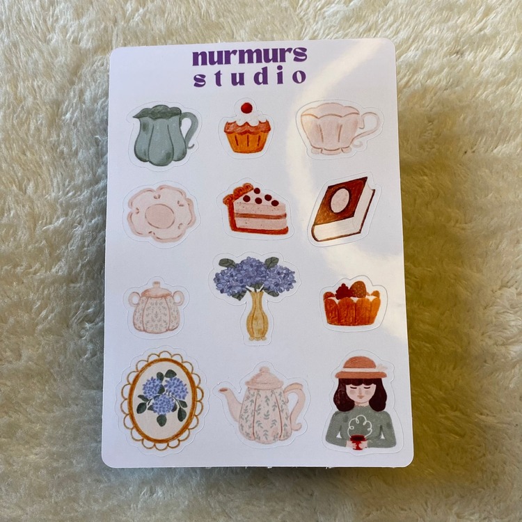 estetik coquette sticker sayfası