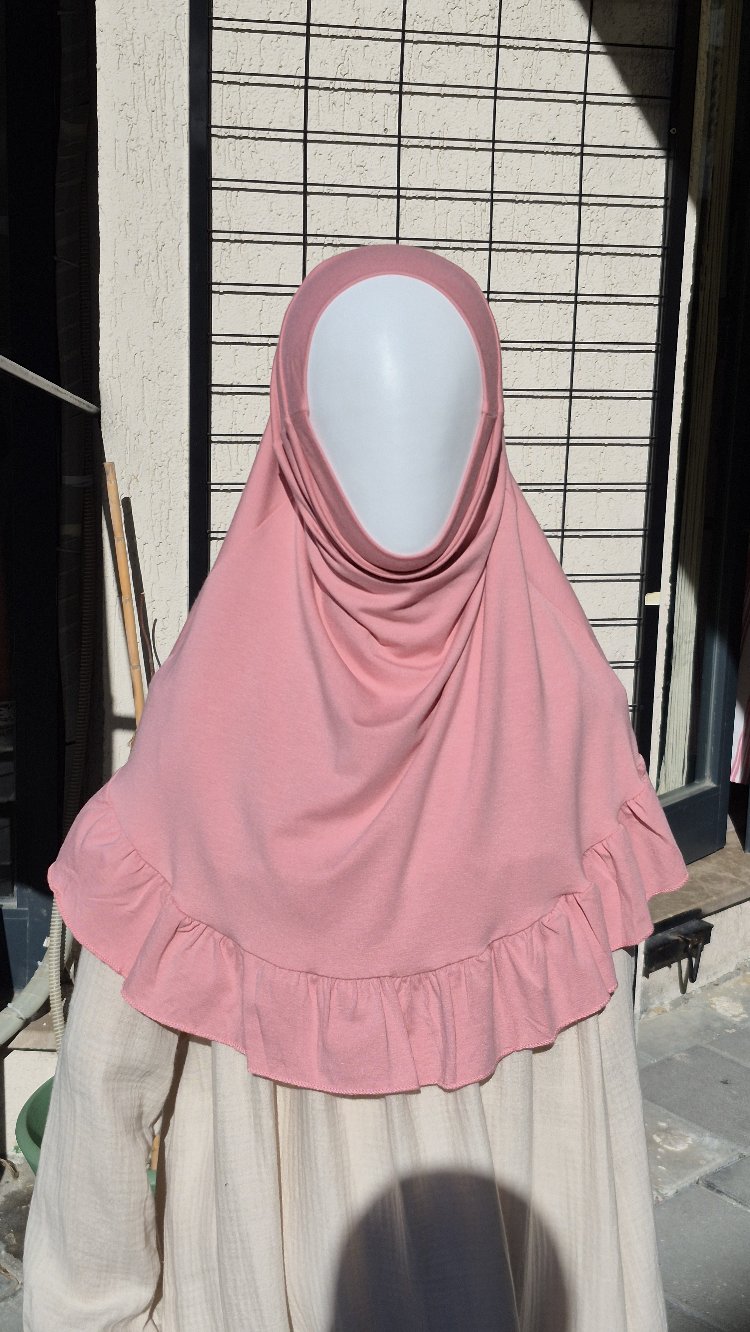 Çocuk Pratik Başörtü (Gül kurusu)