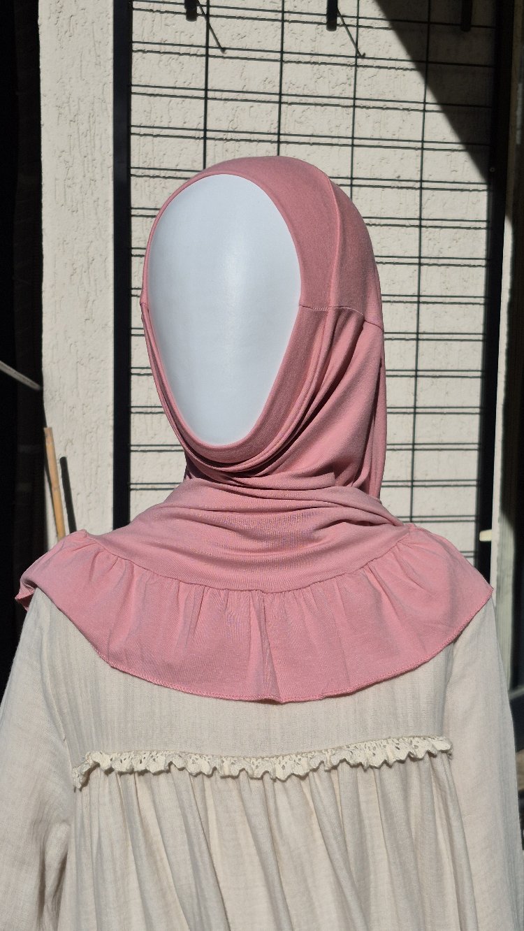 Çocuk Pratik Başörtü (Gül kurusu)