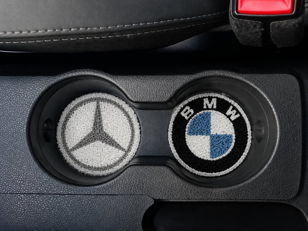 Mercedes araç bardak altlığı 2 tane