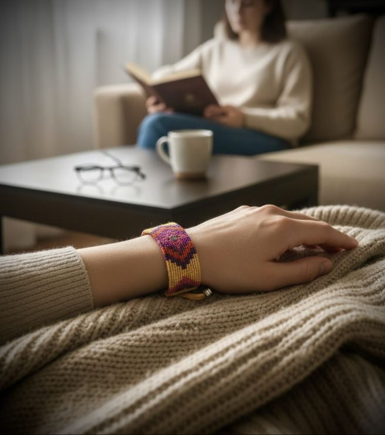 Kilim desen makrome bileklik 