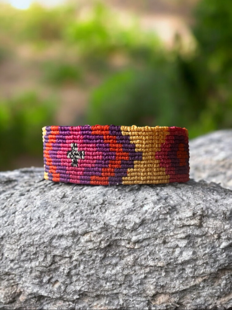 Kilim desen makrome bileklik 