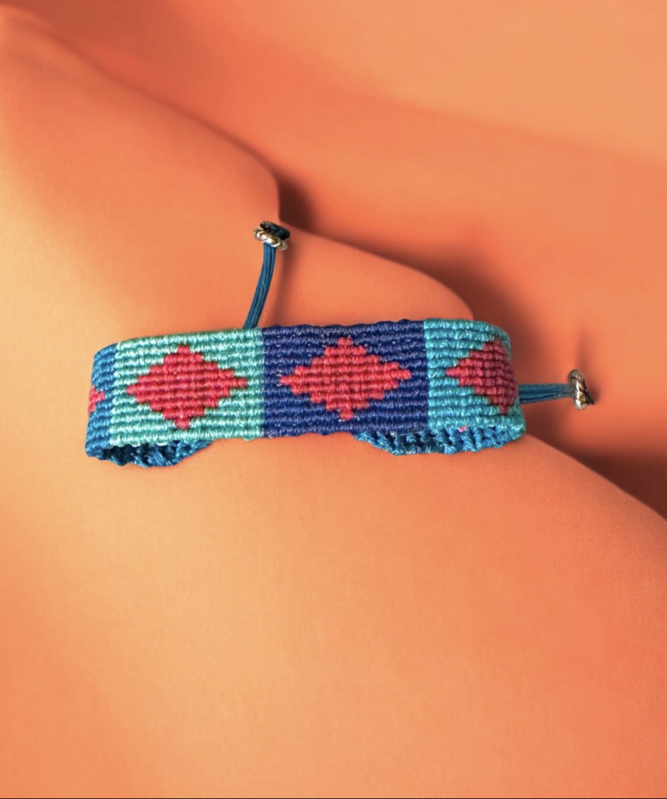 Kilim desen makrome bileklik