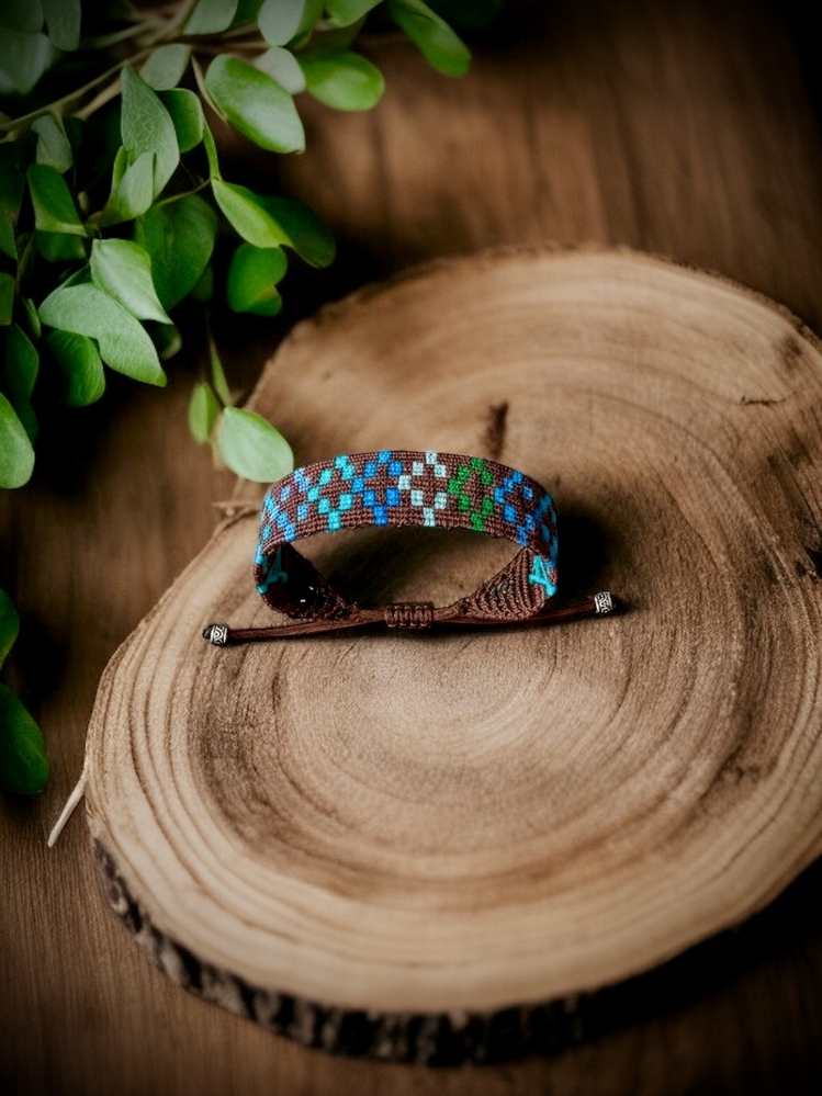 Kilim desen makrome bileklik 