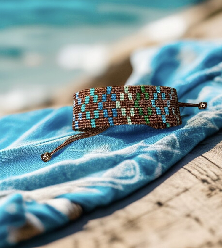 Kilim desen makrome bileklik 