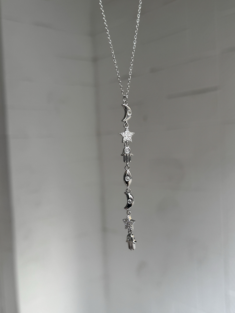 Manifest kolye silver l Çelik