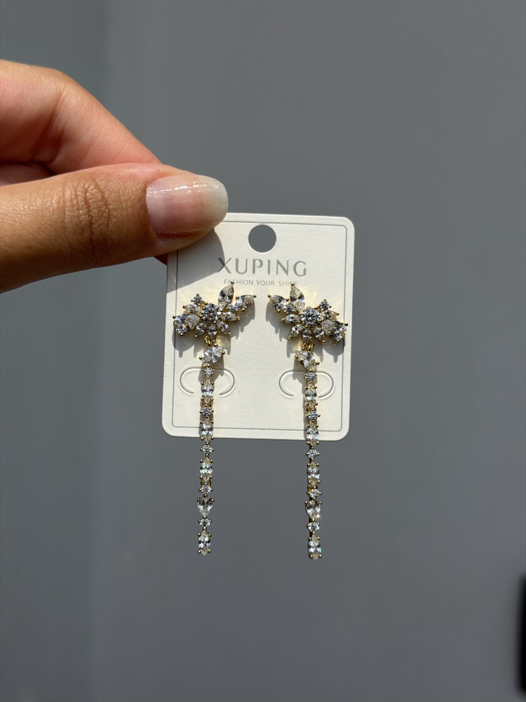 14k damla taşlı küpe l Xuping