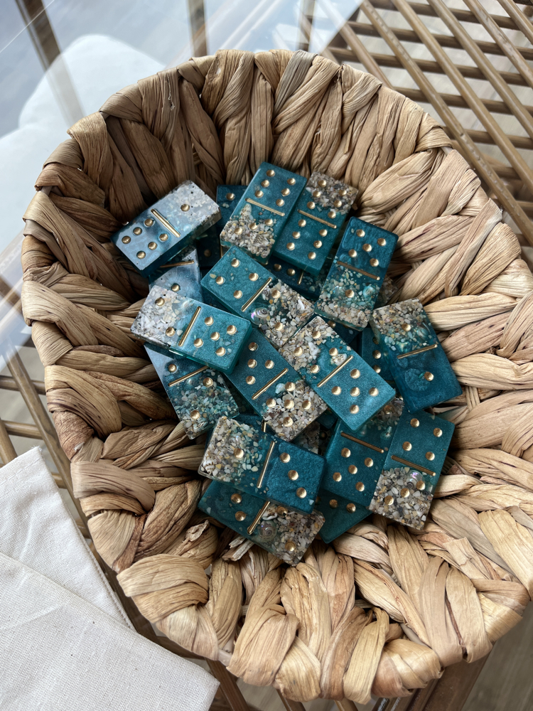 El Yapımı Deniz Temalı Domino Seti