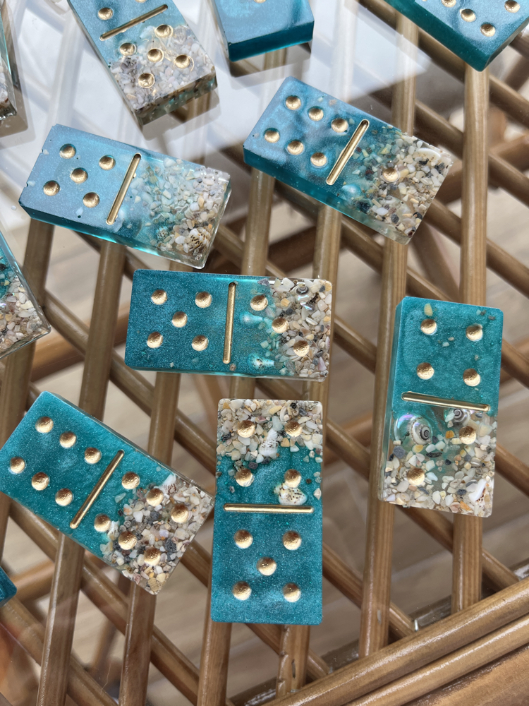 El Yapımı Deniz Temalı Domino Seti