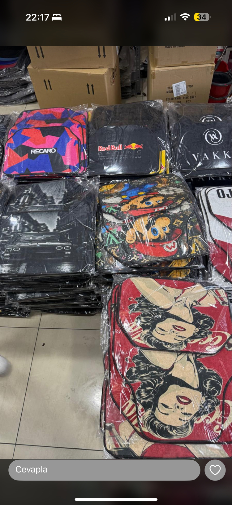 Kola Kırmızı Dekor Paspas