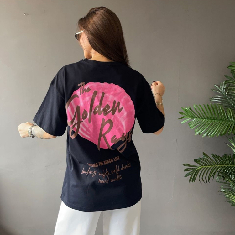 Oversize baskılı tişört
