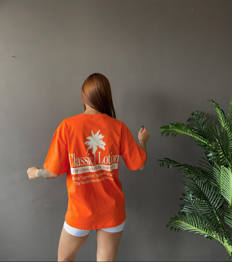 Oversize baskılı tişört