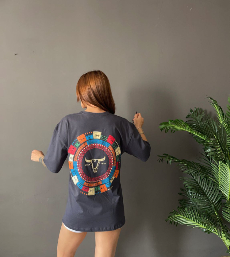 Oversize baskılı tişört