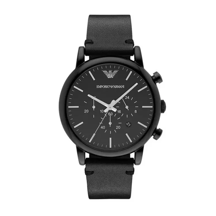 Emporio Armani AR1918 Erkek Kol Saati – Siyah / Deri / Kronograf