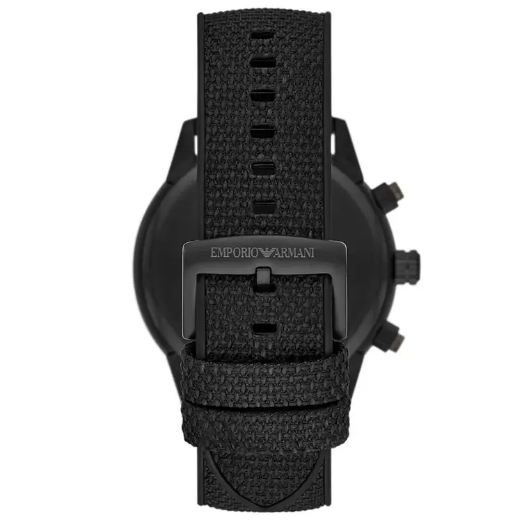Emporio Armani AR11453 Erkek Kol Saati – Siyah Tekstil / Chronograph / 43 mm