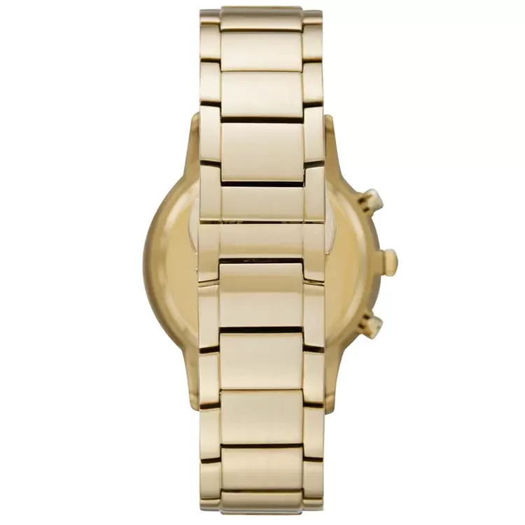 Emporio Armani AR11332 Erkek Kol Saati – Altın Kaplama / Krem Kadran / Chronograph