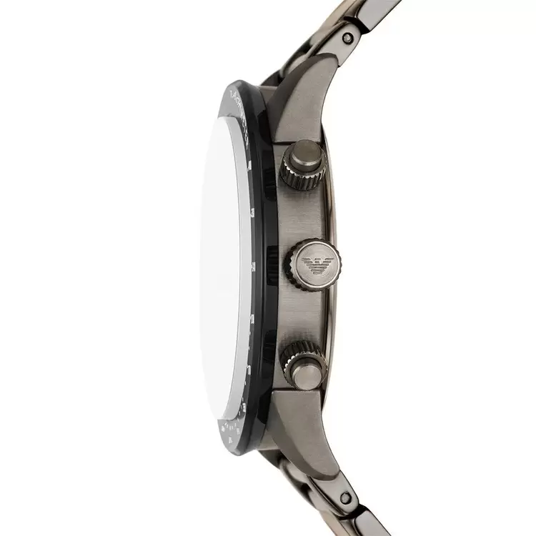Emporio Armani AR11471 Erkek Kol Saati – Füme Çelik / Gümüş + Yeşil Kadran