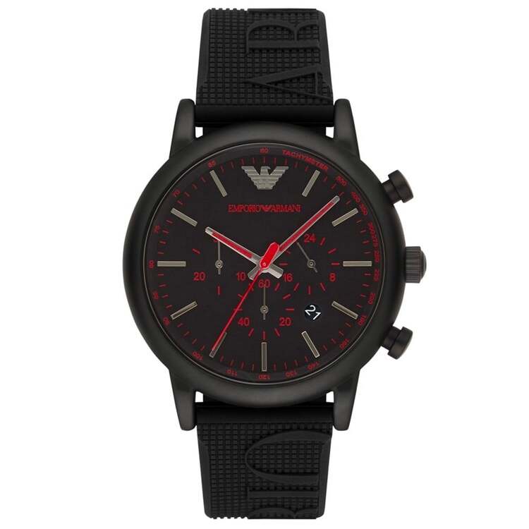 Emporio Armani AR11024 Erkek Kol Saati – Siyah / Silikon / Chronograph