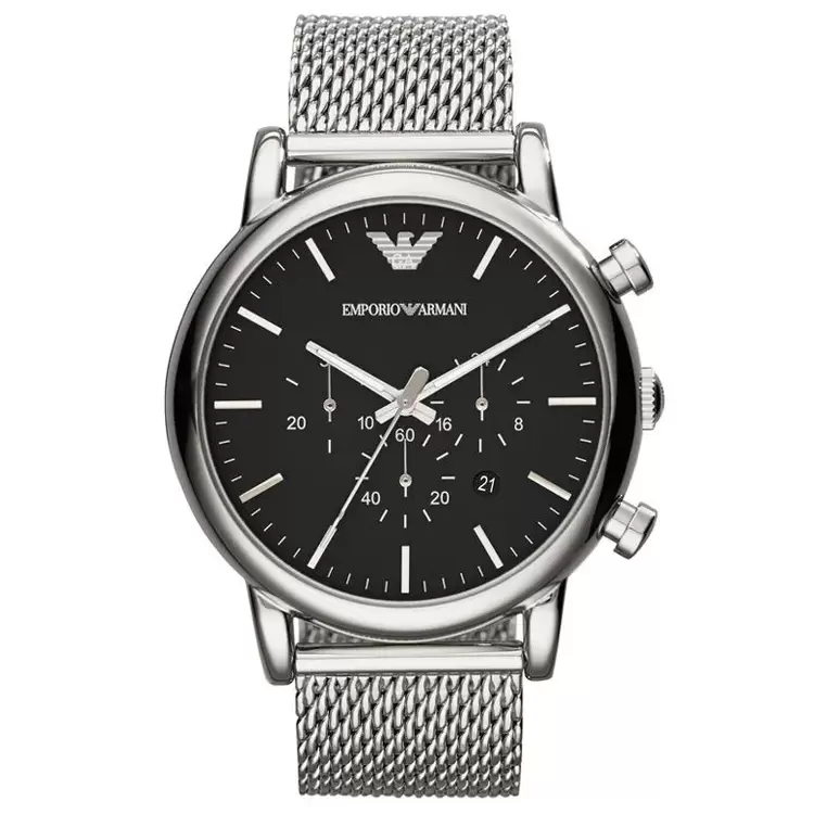 Emporio Armani AR1808 Erkek Kol Saati – Siyah Kadran / Mesh Çelik / 5 ATM