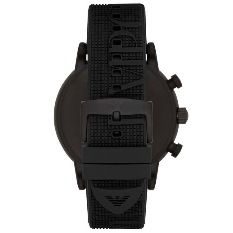 Emporio Armani AR11024 Erkek Kol Saati – Siyah / Silikon / Chronograph
