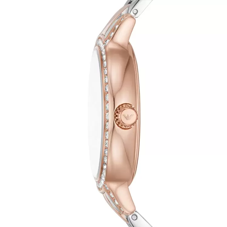 Emporio Armani AR11499 Kadın Kol Saati – Rose Gold / İki Ton / Kristalli