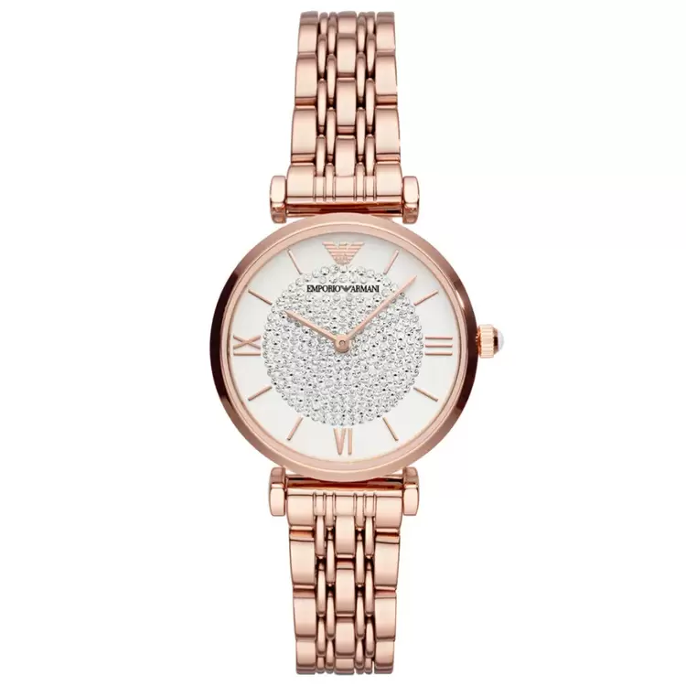 Emporio Armani AR11244 Kadın Kol Saati – Rose Gold / Beyaz Kristalli Kadran