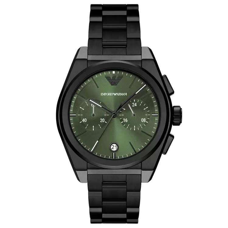 Emporio Armani AR11562 Erkek Kol Saati – Siyah / Yeşil / Çelik